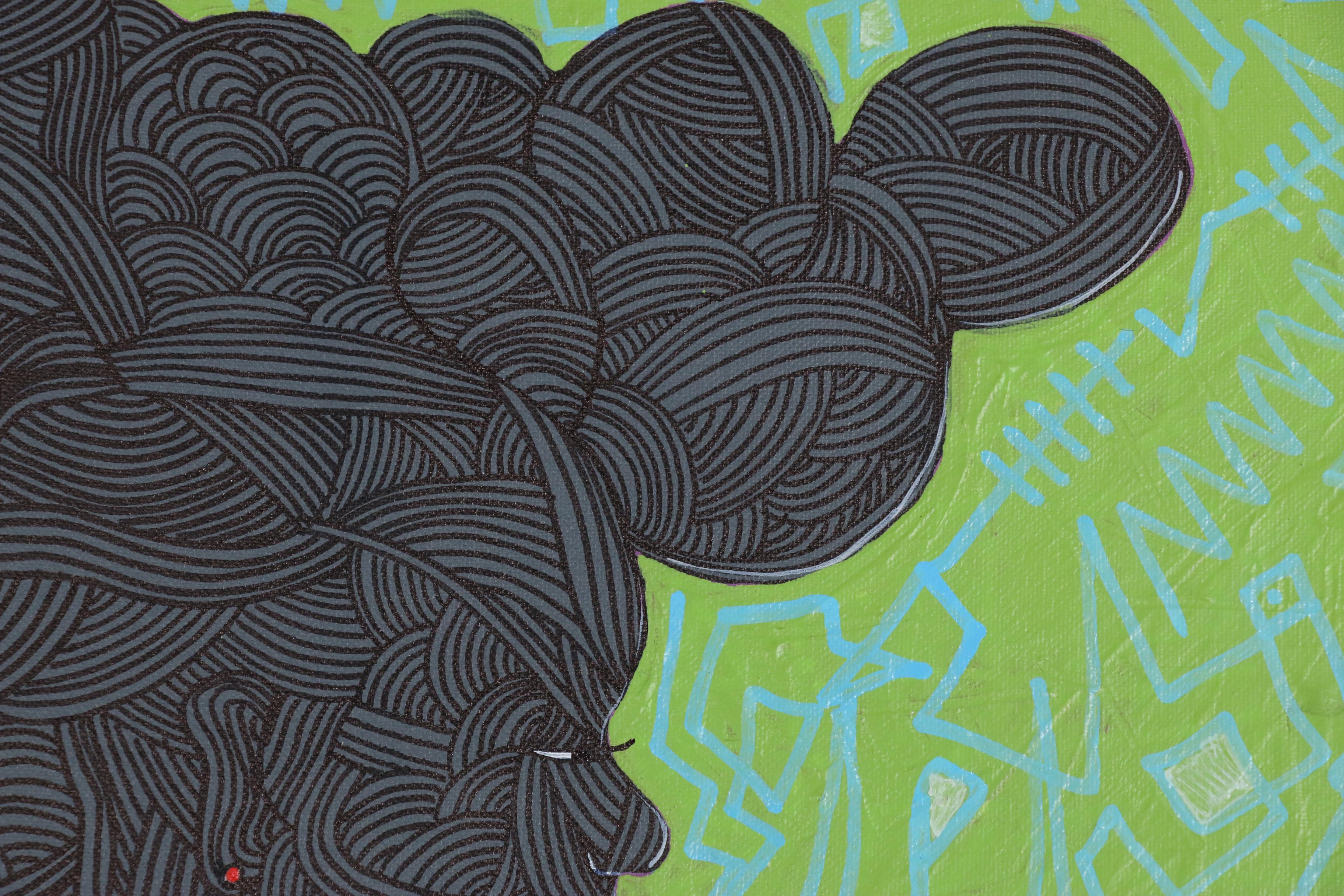 Abiola Idowu Acrylic Painting "Spirit of Mona Lisa"