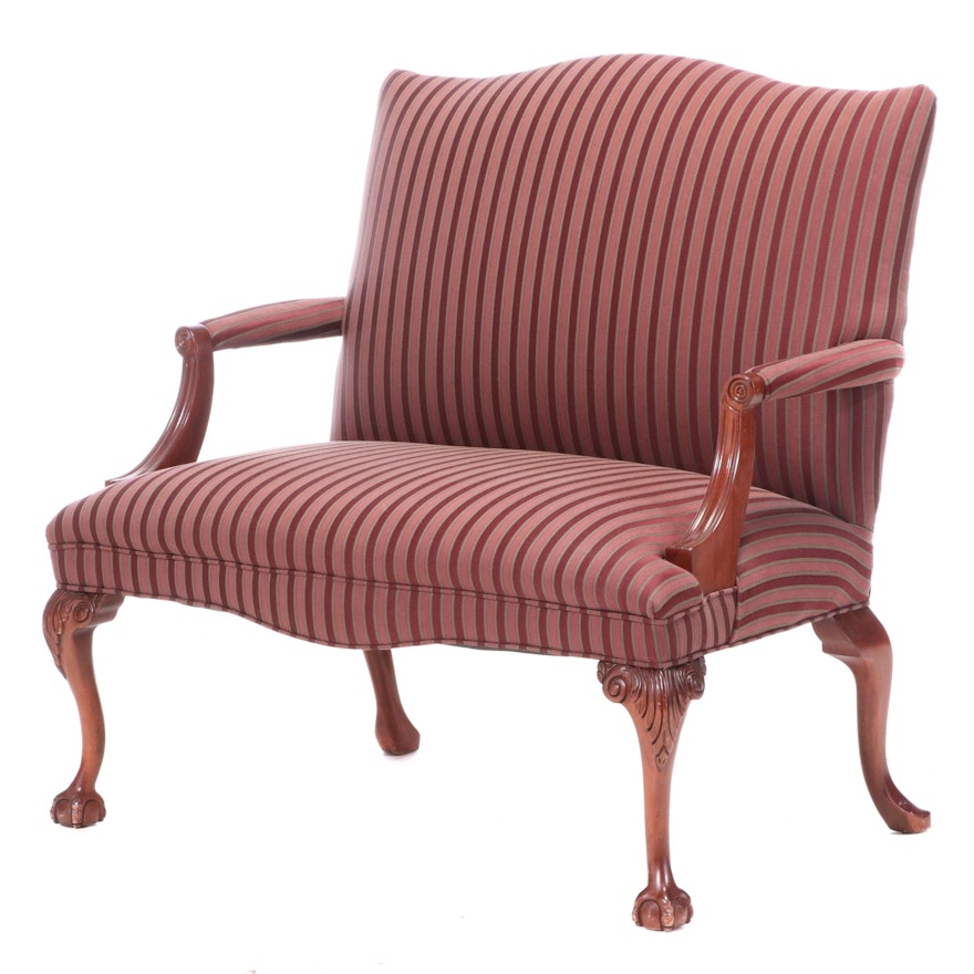 Chippendale Style Mahogany Settee