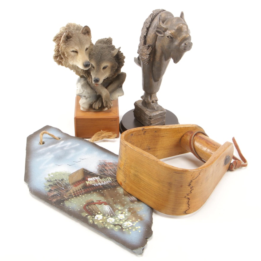 Mill Creek Studios Resin Wolf Figurine and Other Décor