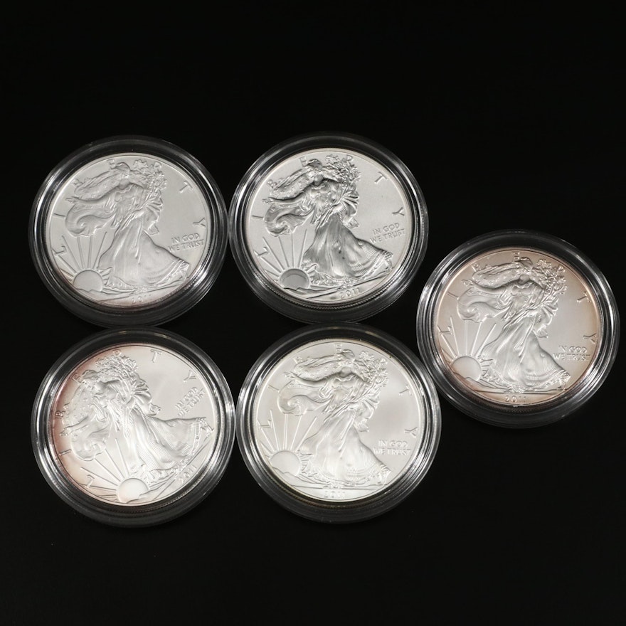 2011 U.S. Mint American Eagle 25th Anniversary Silver Five-Coin Set