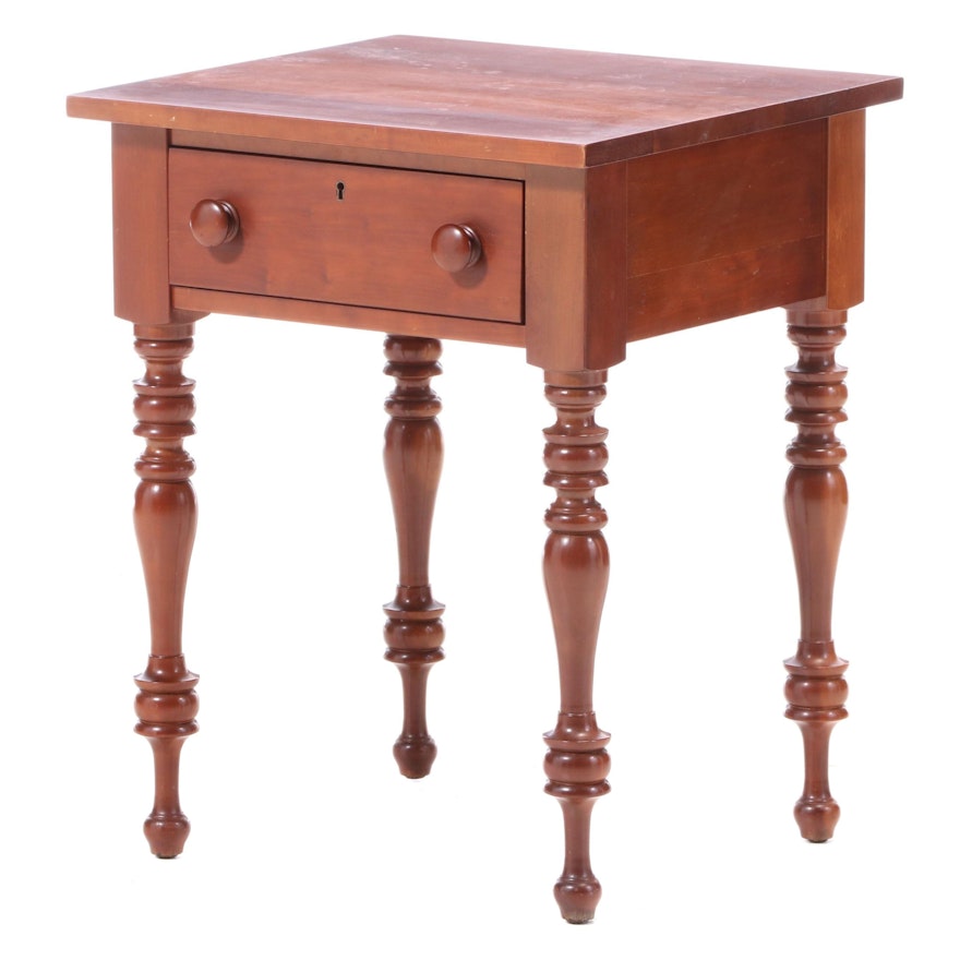 Cassady Furniture Co. Federal Style Cherrywood Side Table, 20th Century