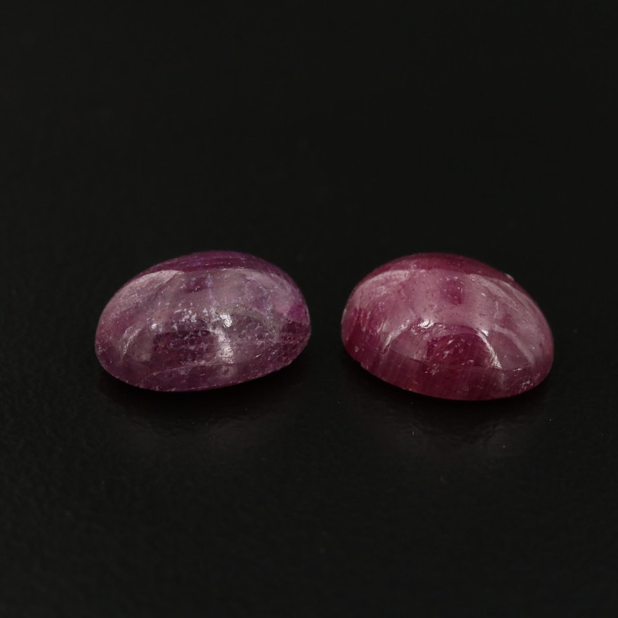 Loose 7.74 CTW Ruby Cabochons