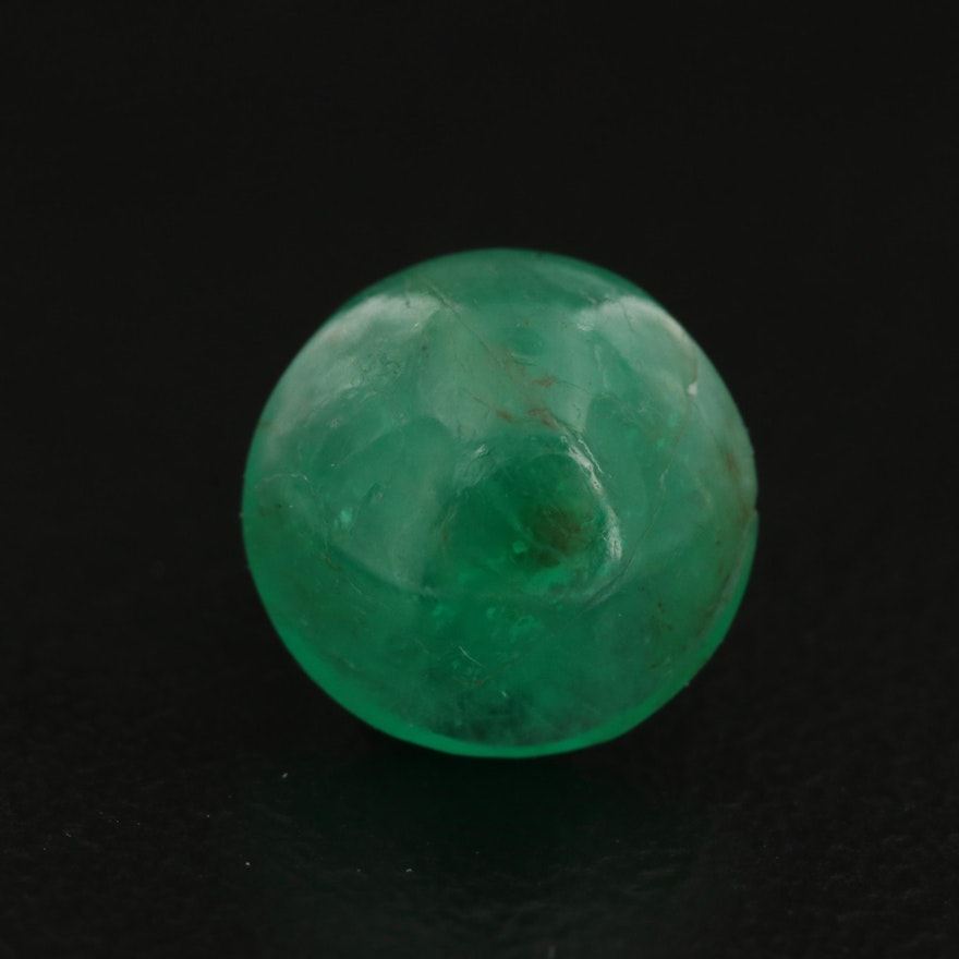 Loose 1.36 CT Emerald Cabochon