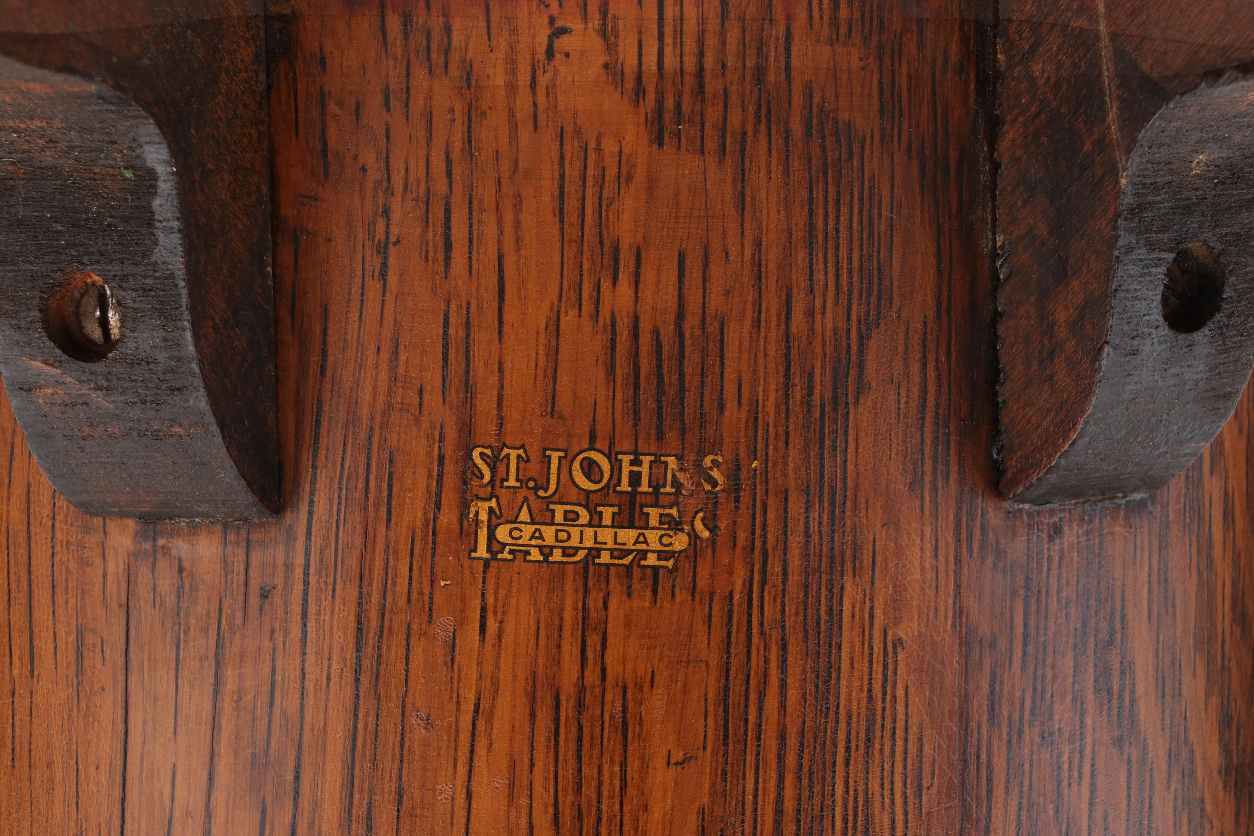 St. John's Tables Victorian Oak Pedestal Dining Table, Early 20th Century
