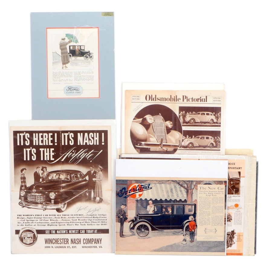 Automobile Magazine Advertisements Including Ford, Dodge, Oldsmobile