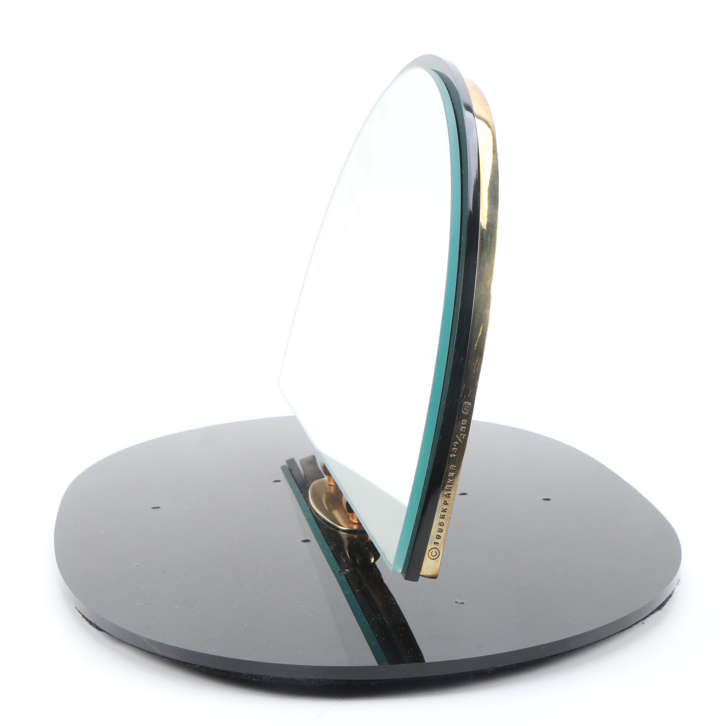 Erté Patinated Bronze Vanity Mirror "The Swing", 1985