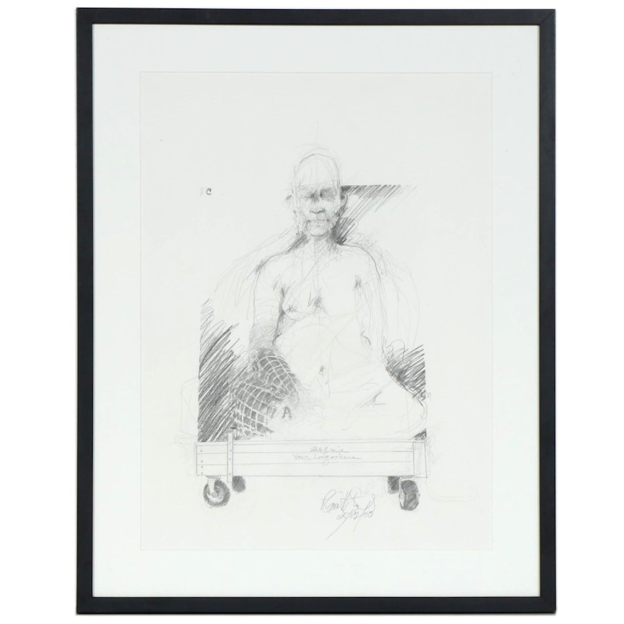 Richard Garriott-Stejskal Drawing "Mobile Monk", 2000