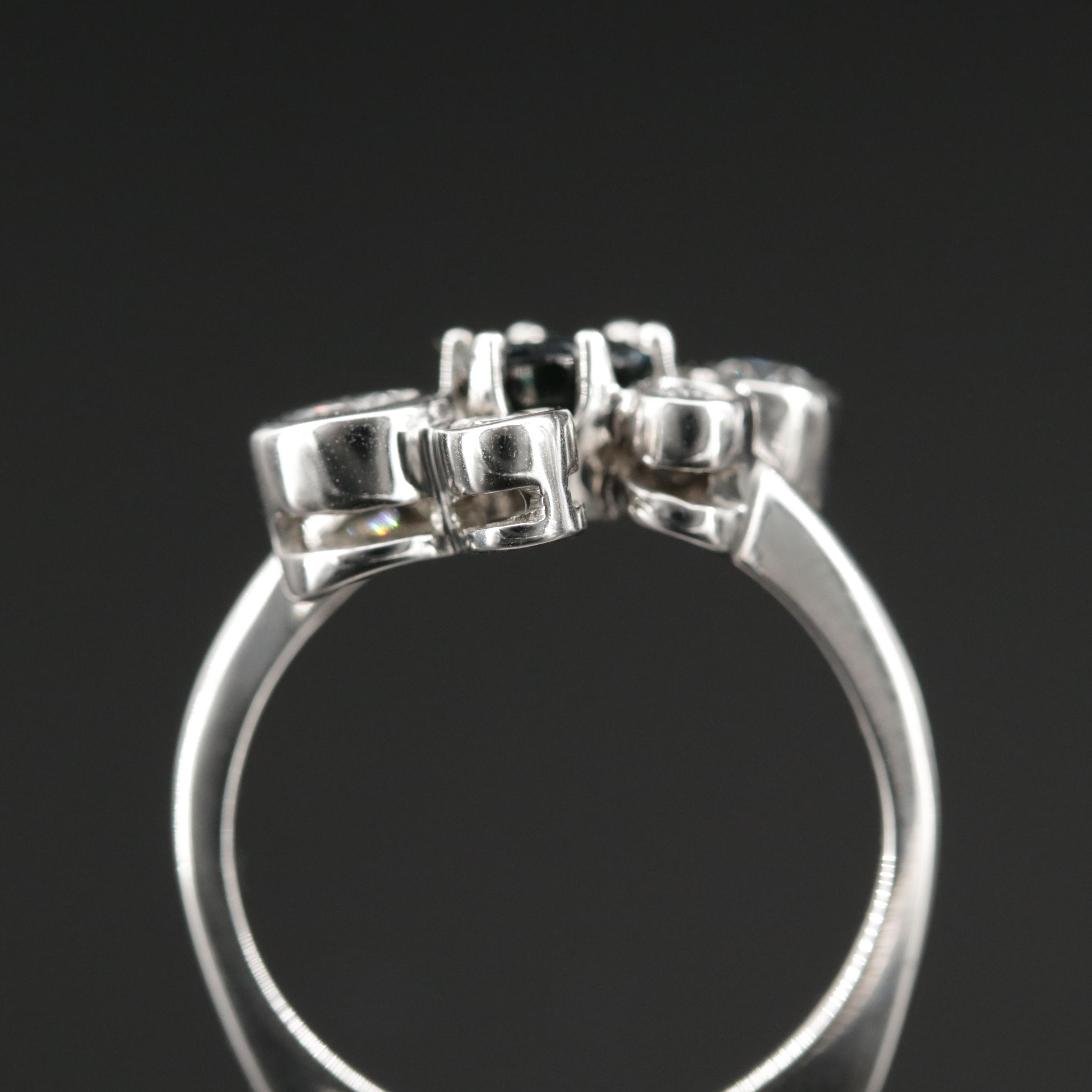 14K Gold Sapphire and Diamond  Ring