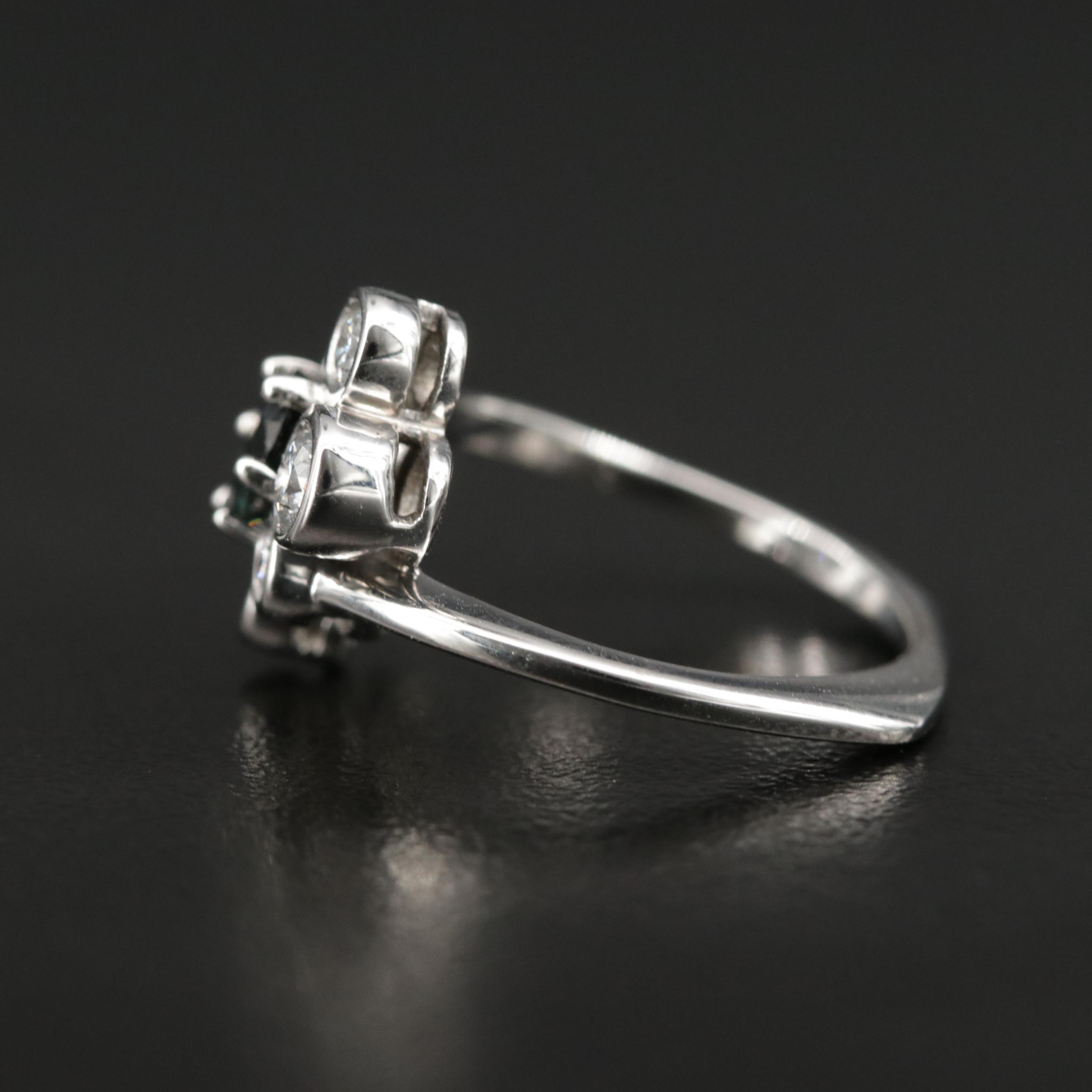 14K Gold Sapphire and Diamond  Ring