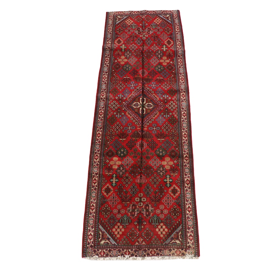 3'11 x 12'7 Hand-Knotted Caucasian Kazak Wool Long Rug