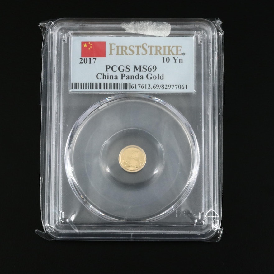 PCGS Graded MS69 2017 10-Yuan China Gold Panda Coin