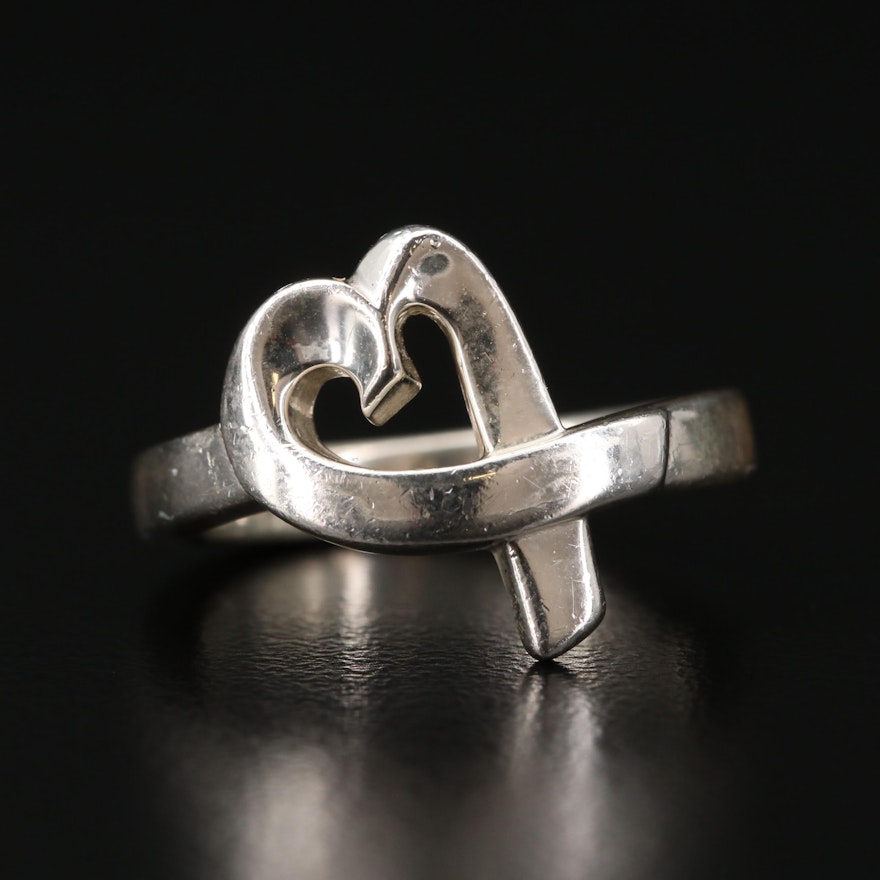 Paloma Picasso for Tiffany & Co Sterling Loving Heart Ring