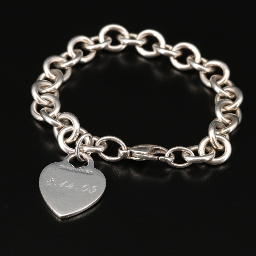 Tiffany & Co. Sterling Heart Bracelet