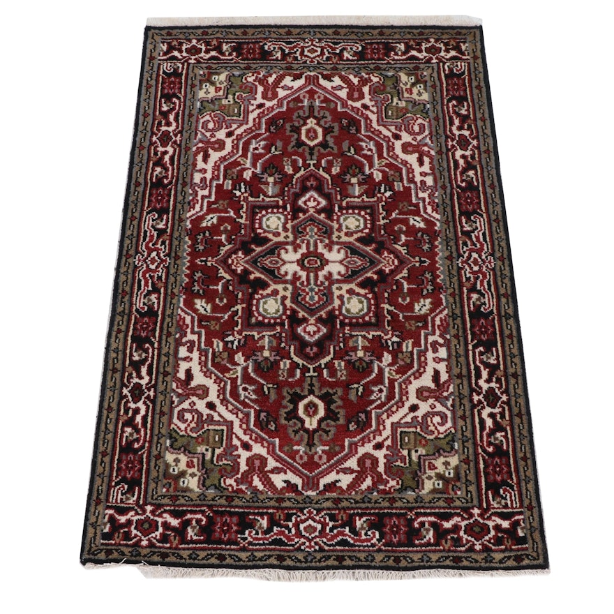 3'11 x 6'3 Hand-Knotted Indo-Persian Heriz Rug