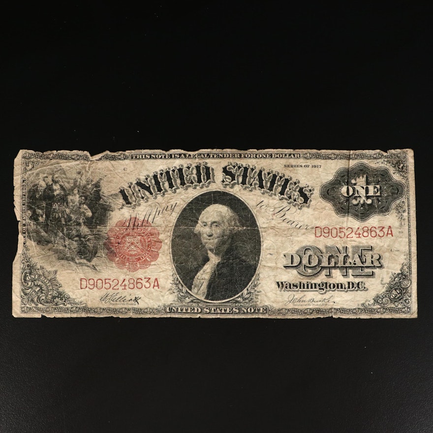 Series of 1917 $1 Red Seal Legal Tender Note