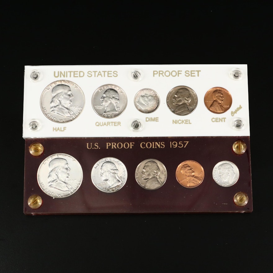 1956 and 1957 U.S. Type Coin Proof Sets