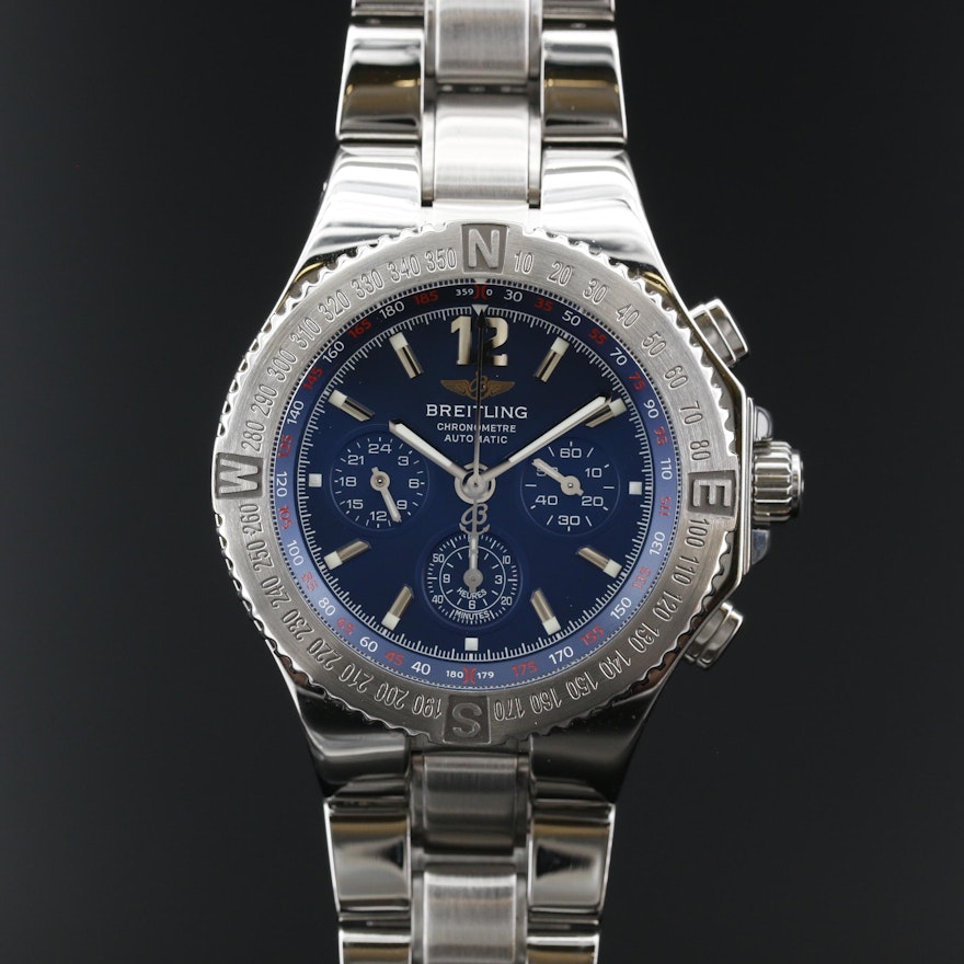 Breitling Hercules Chronograph Stainless Steel Automatic Wristwatch