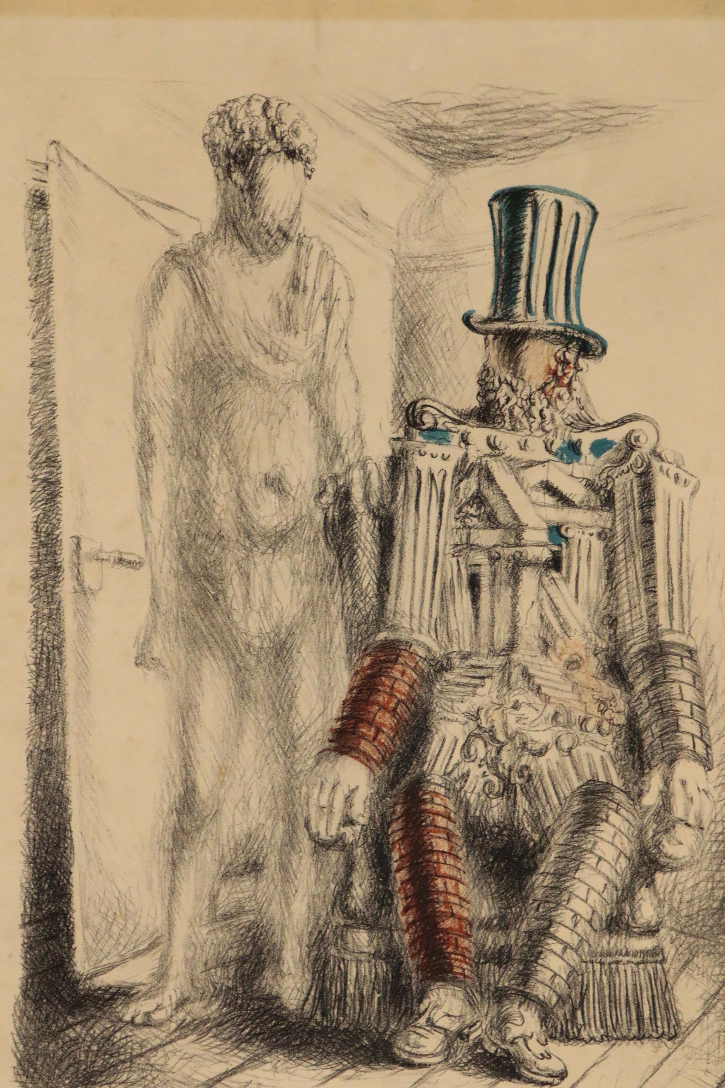 Giorgio De Chirico Color Lithograph "Il Ritorno del Figliol Prodigo I", 1929