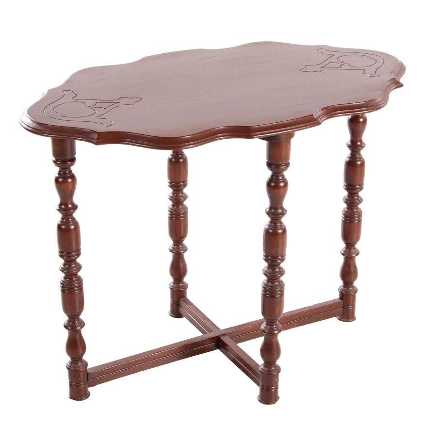 Jacobean Style Brown Painted Side Table, Early 20th Century