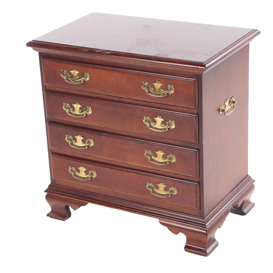 Hammary Colonial Style Stained Wood Nightstand, Late 20th Century