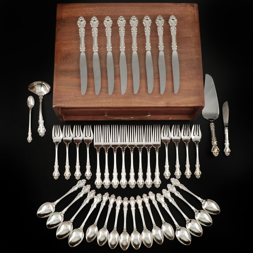 Reed & Barton "Spanish Baroque" Sterling Flatware with Chest, 1968