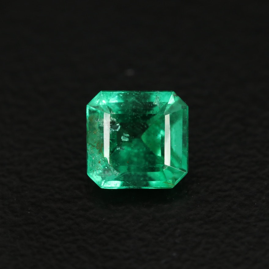 Loose 0.76 CT Emerald Cut Emerald