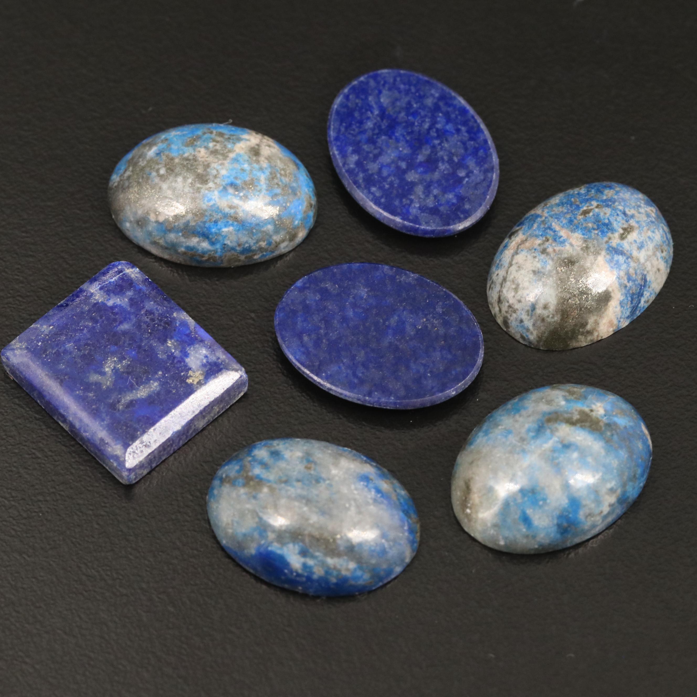 Loose Lapis Lazuli Featuring Various Cuts and Shapes