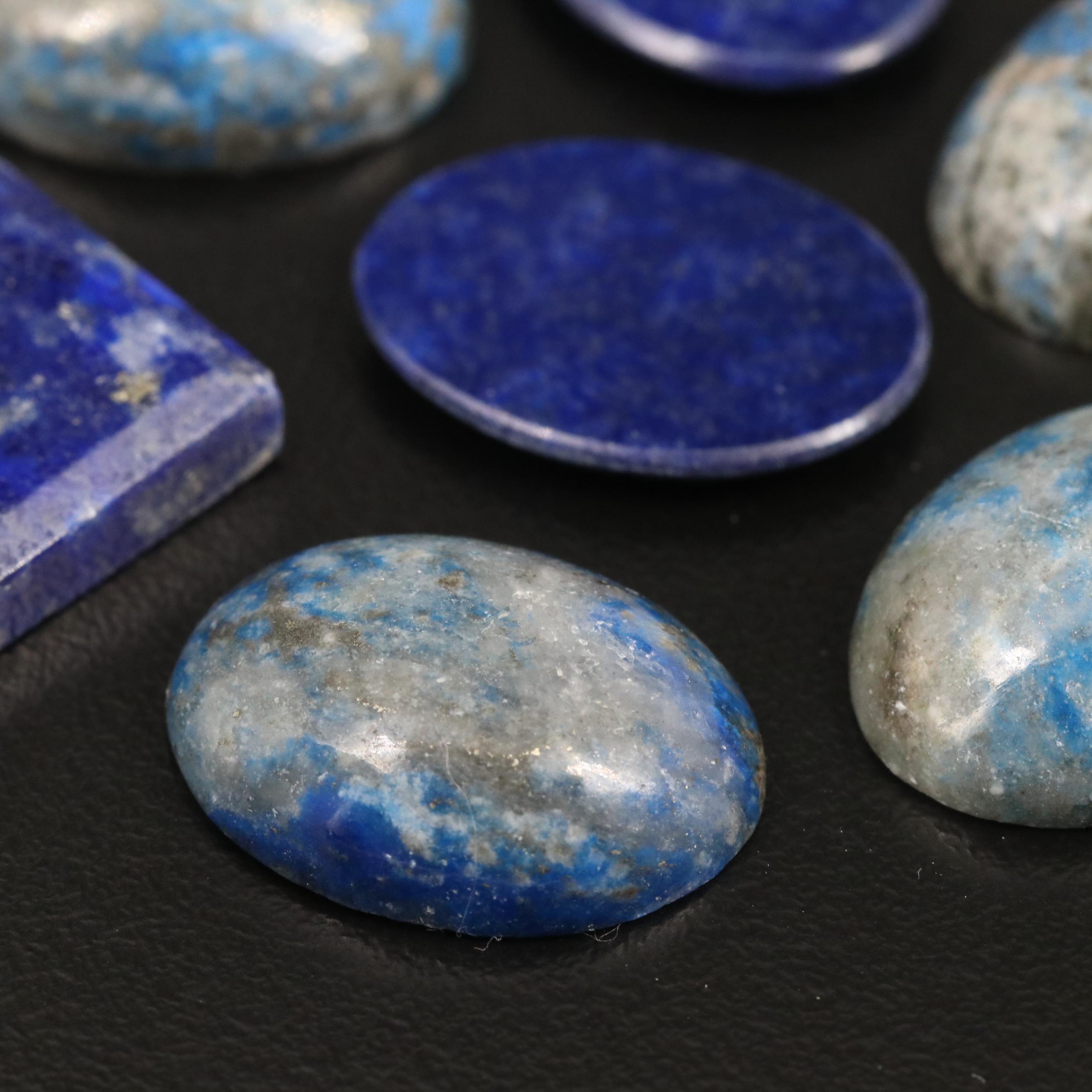 Loose Lapis Lazuli Featuring Various Cuts and Shapes