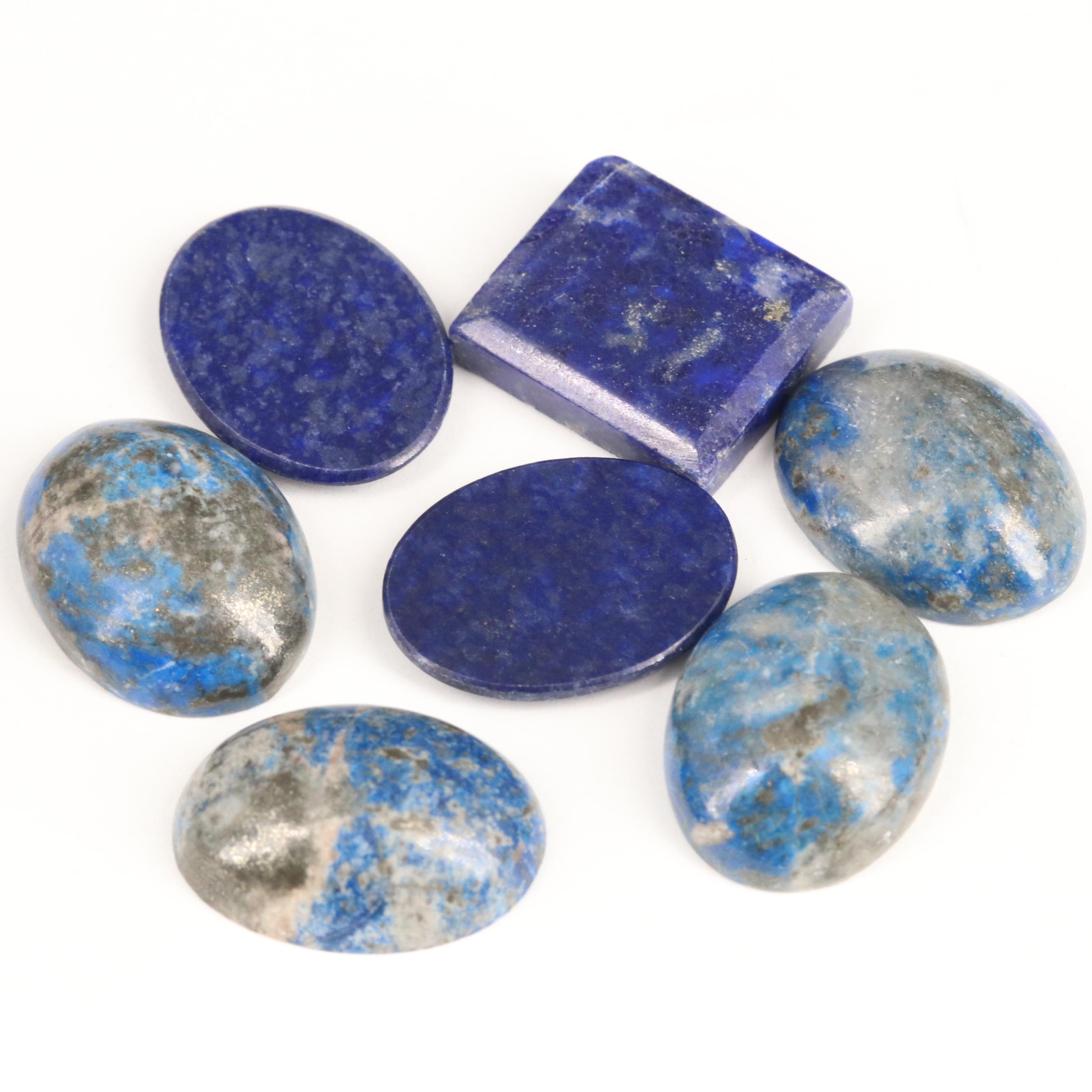 Loose Lapis Lazuli Featuring Various Cuts and Shapes