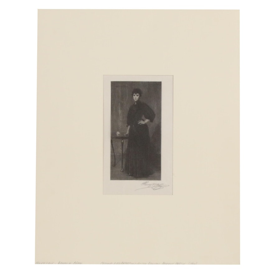 Henry Wolf Lithograph "Woman in Black," 20th Century