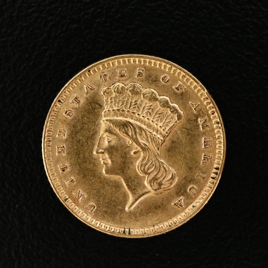 1857 Indian Princess Head Type III Gold Dollar