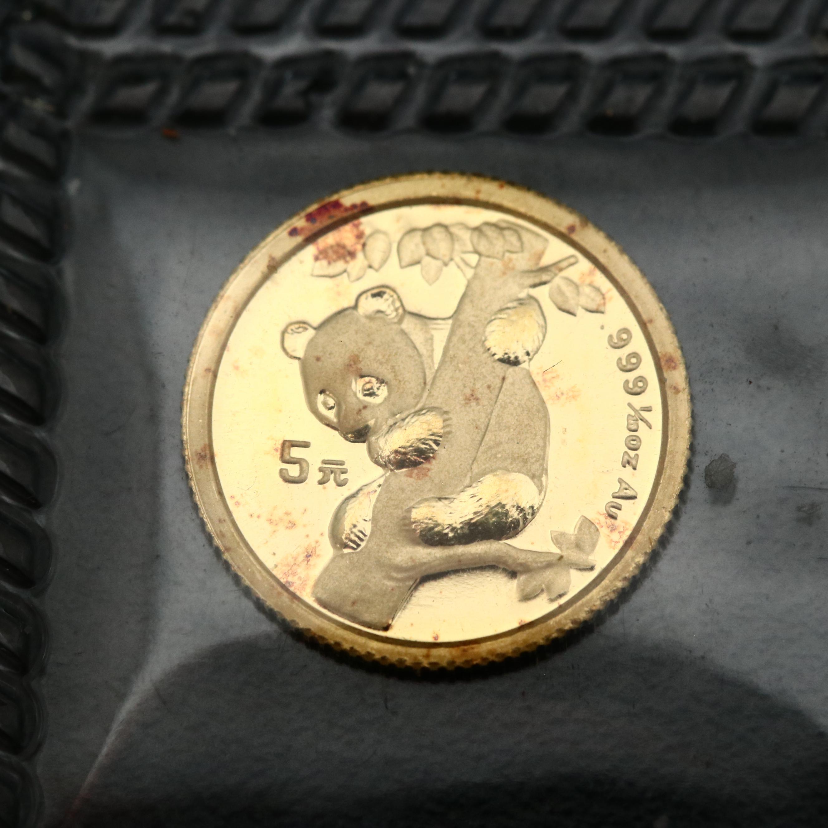 1996 China 5-Yuan 1/20th Oz. Gold Panda Bullion Coin