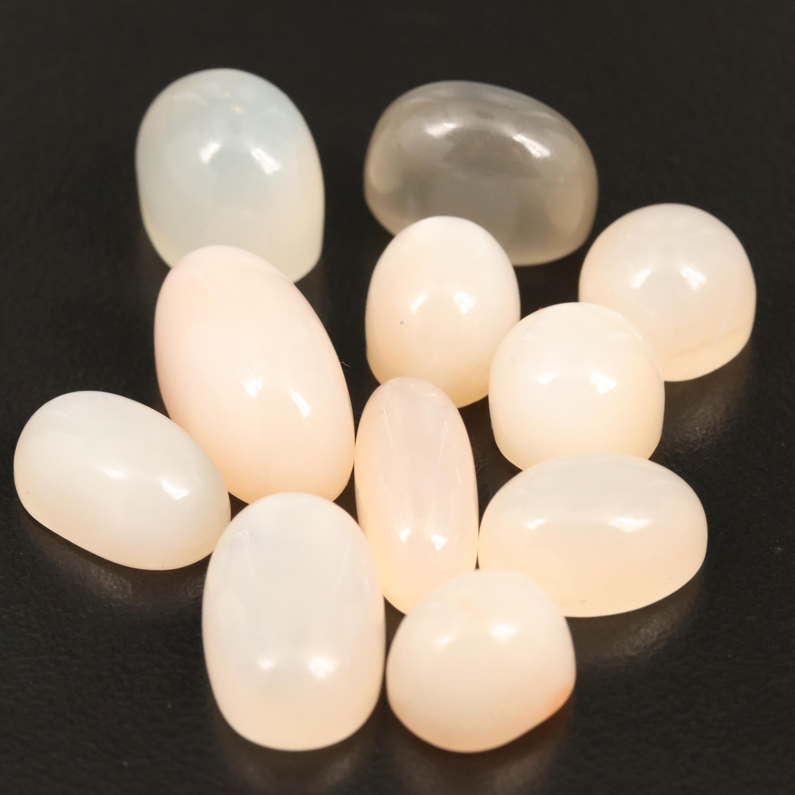 Loose 130.16 CTW Moonstone Cabochons