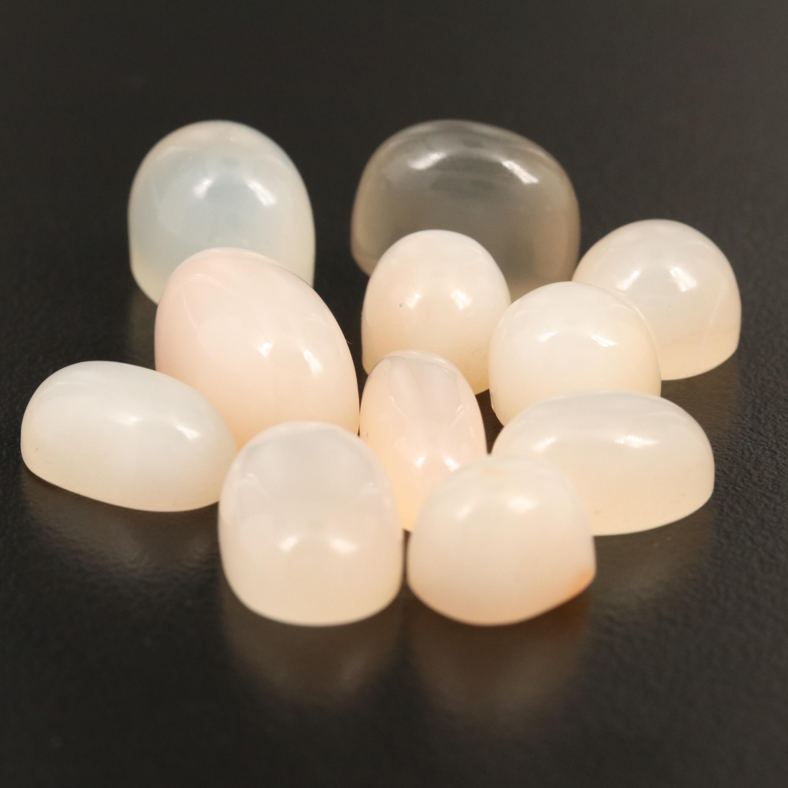 Loose 130.16 CTW Moonstone Cabochons