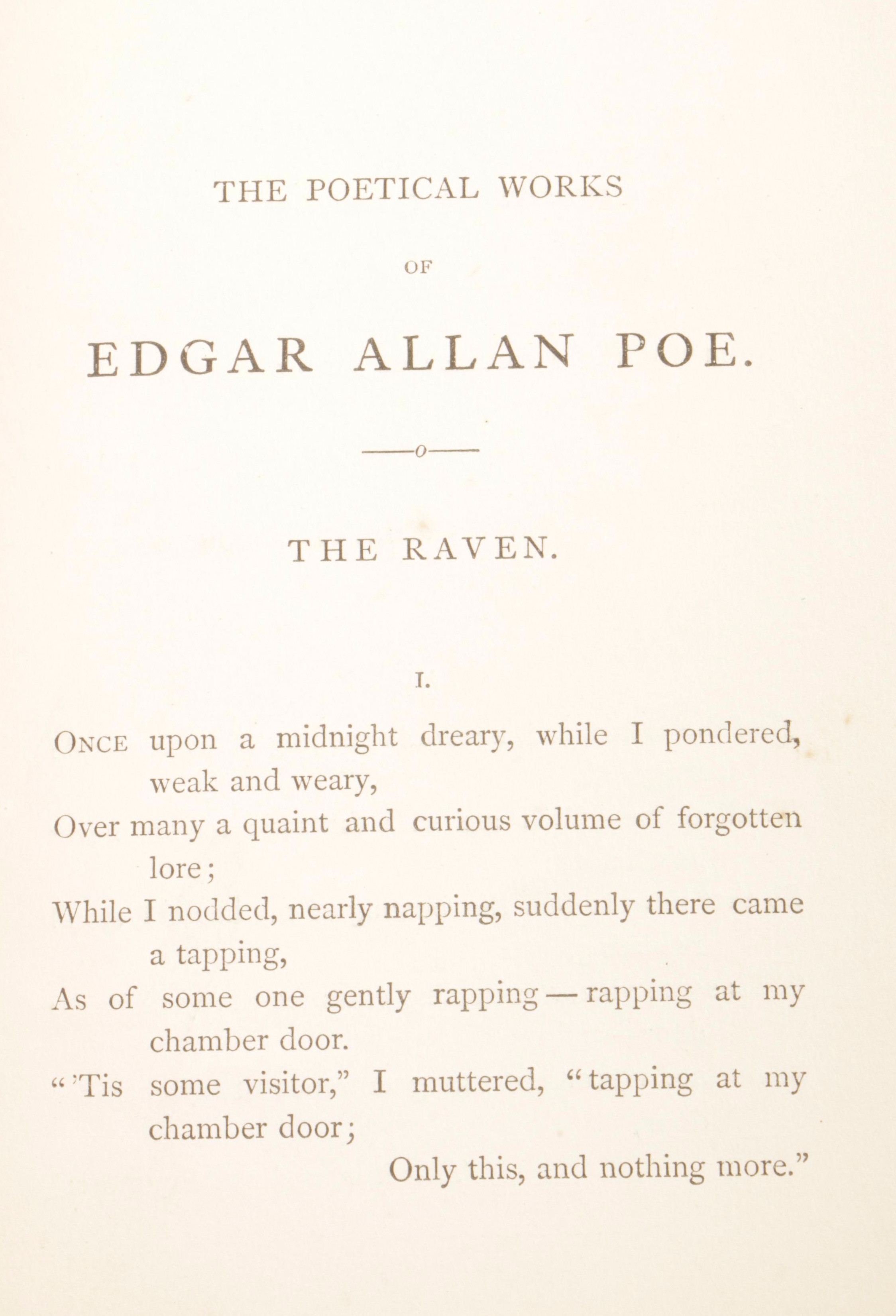 "Poetical Works of Edgar Allan Poe" Complete Illustrated Edition, circa 1860s