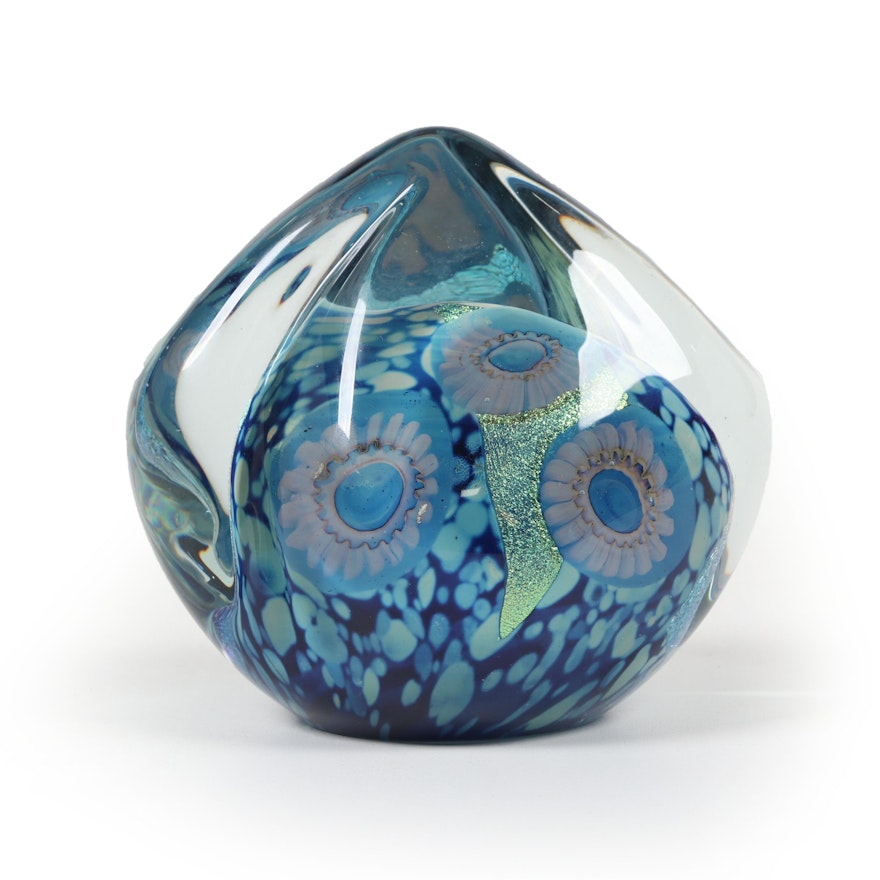 Robert Eickholt Handblown Art Glass Paperweight, 2007