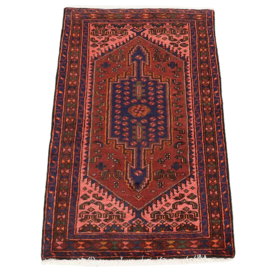 2'8 x 4'4 Hand-Knotted Persian Hamadan Rug