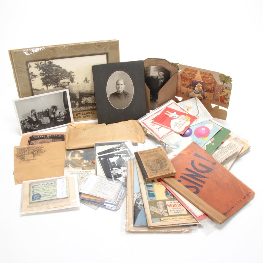 Ephemera Including Photographs and Certifications, 1930s to 1950s