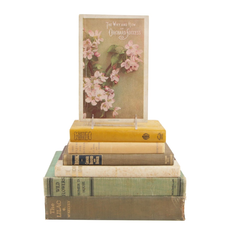 1928 First Edition "The Lilac" with Four Color Charts and Other Gardening Books
