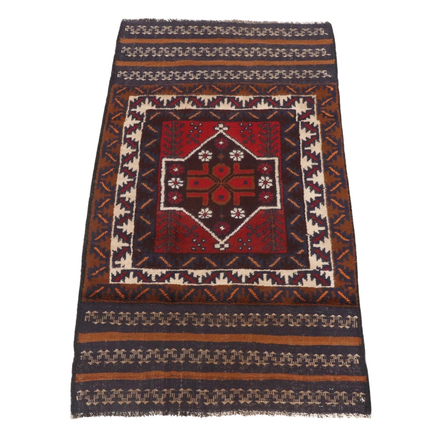 2'10 x 4'10 Hand-Knotted Afghani Tribal Baluch Rug