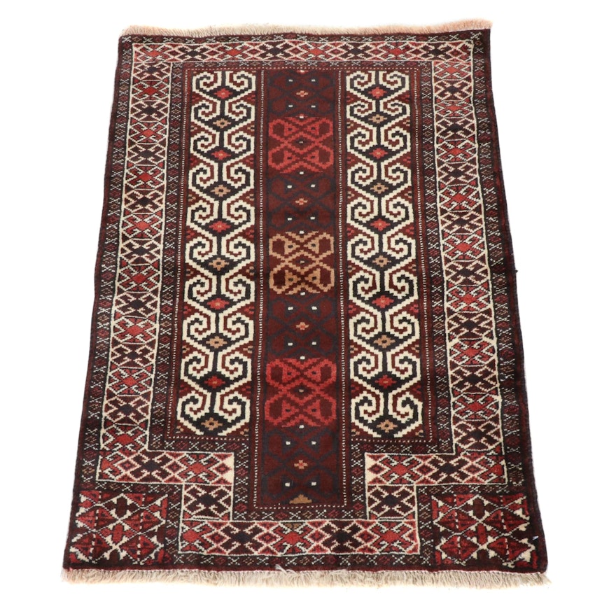 2'7 x 3'9 Hand-Knotted Persian Tribal Baluch Rug