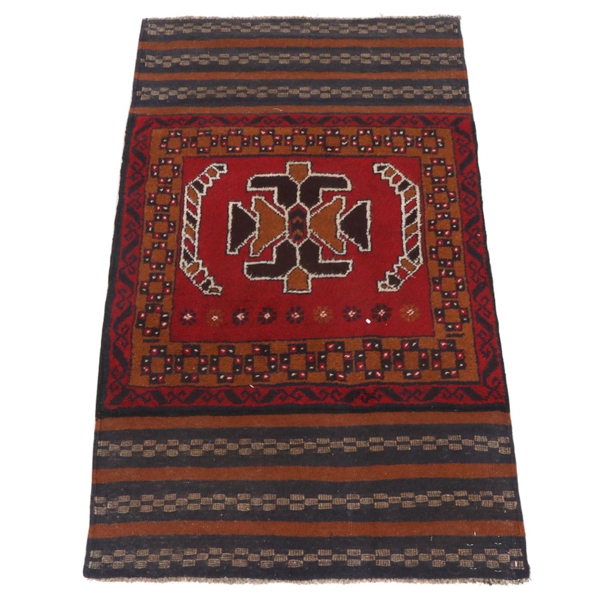 2'10 x 4'8 Hand-Knotted Afghani Tribal Baluch Rug