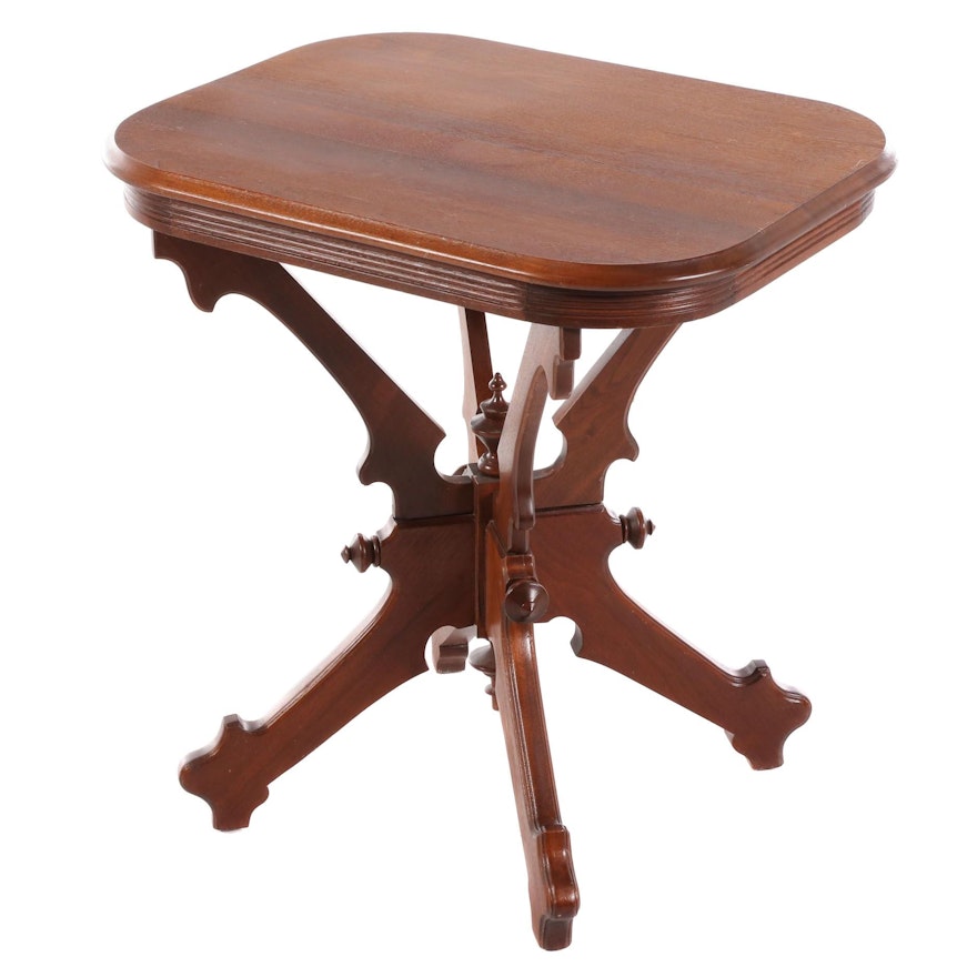 Victorian Walnut Center Table, Late 19th Century