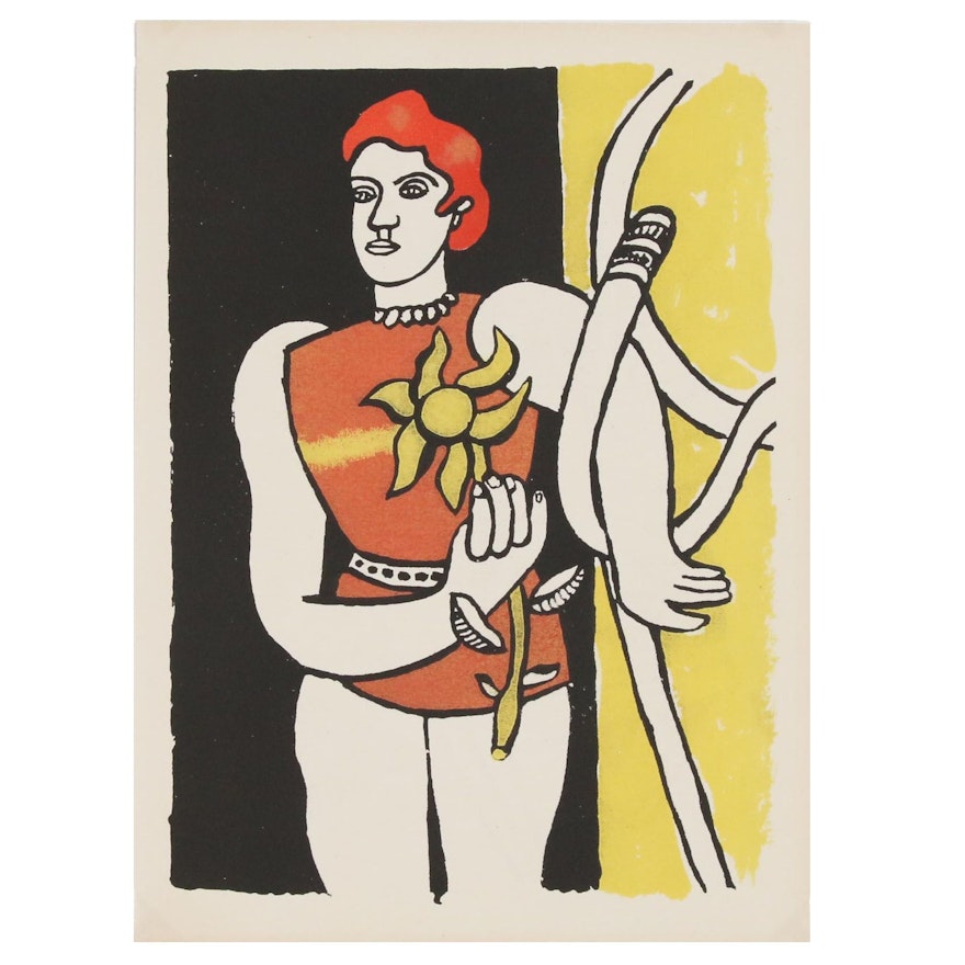 Fernand Léger Double-Sided Lithograph for "Cirque", 1950