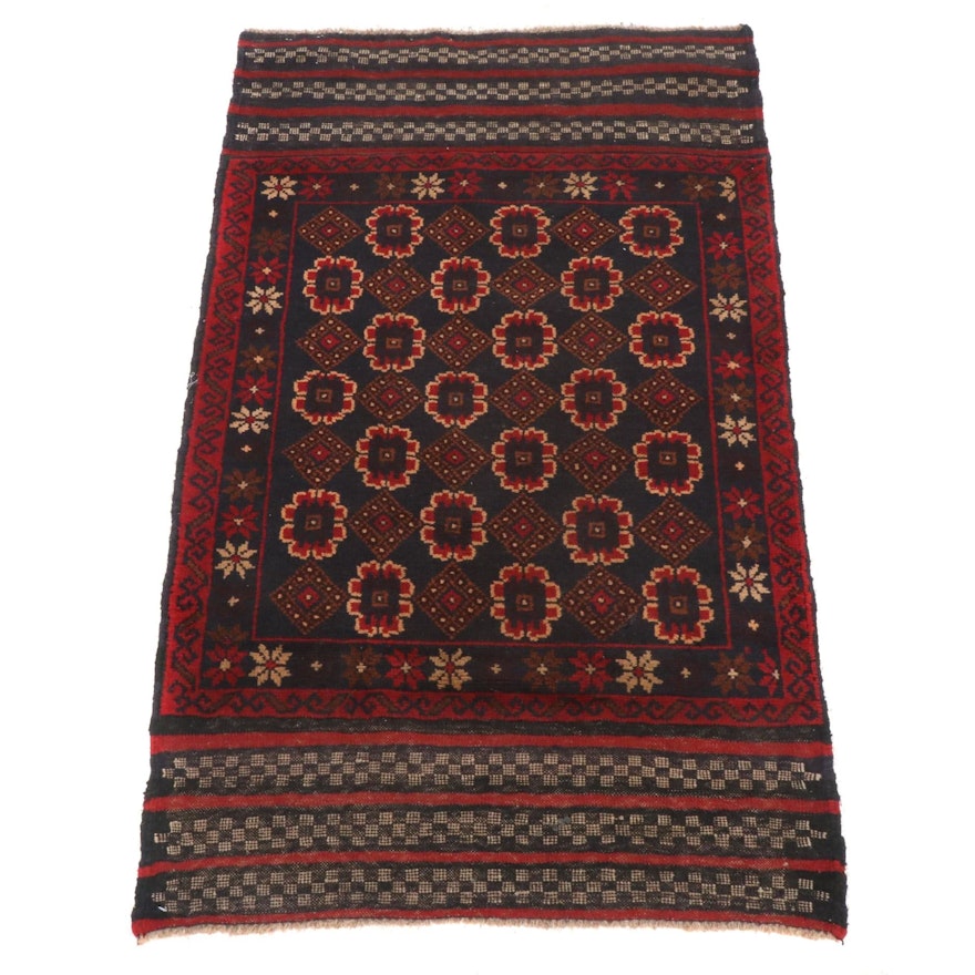 2'11 x 4'10 Hand-Knotted Afghani Tribal Baluch Rug