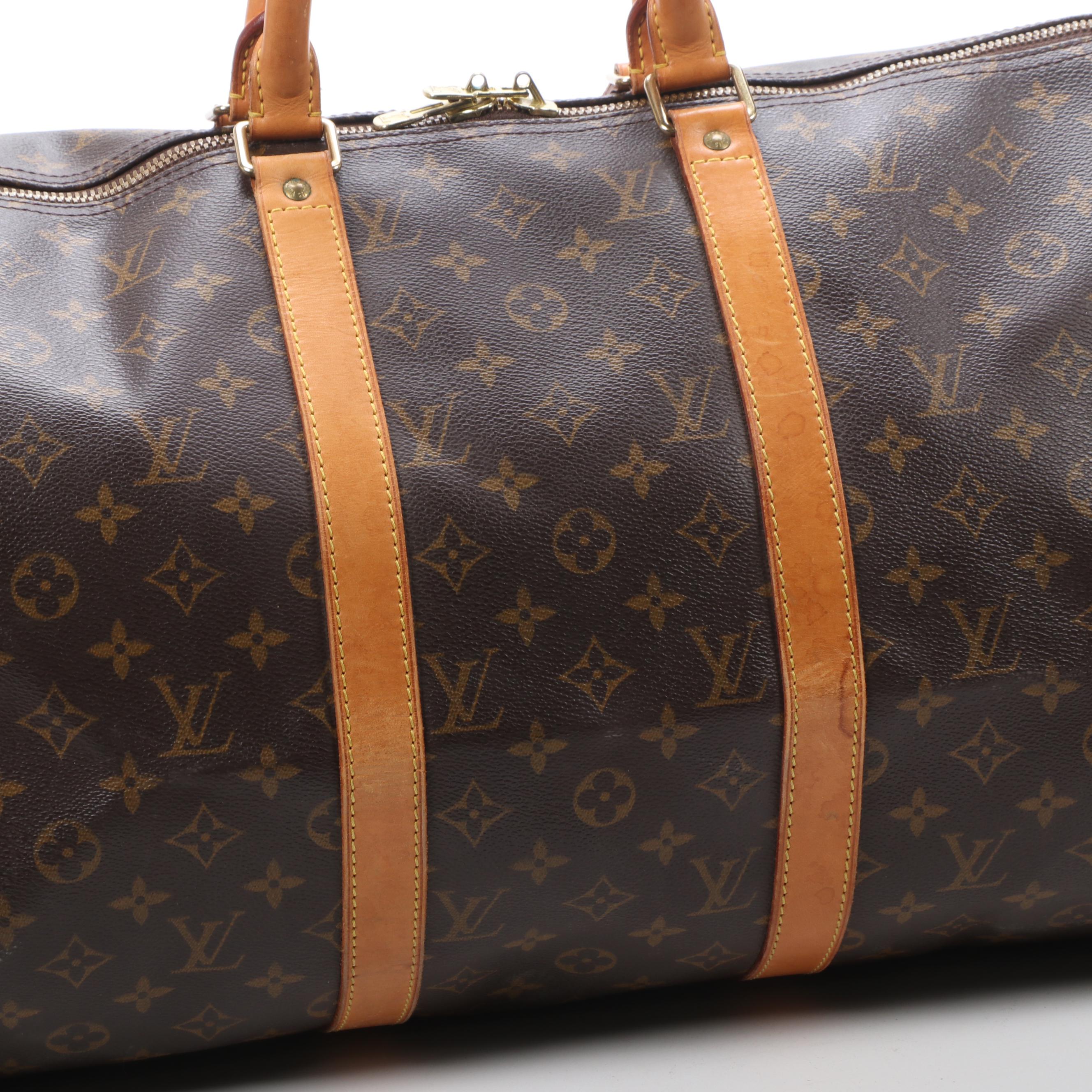 Louis Vuitton Keepall 50 Duffel in Monogram Canvas and Vachetta Leather