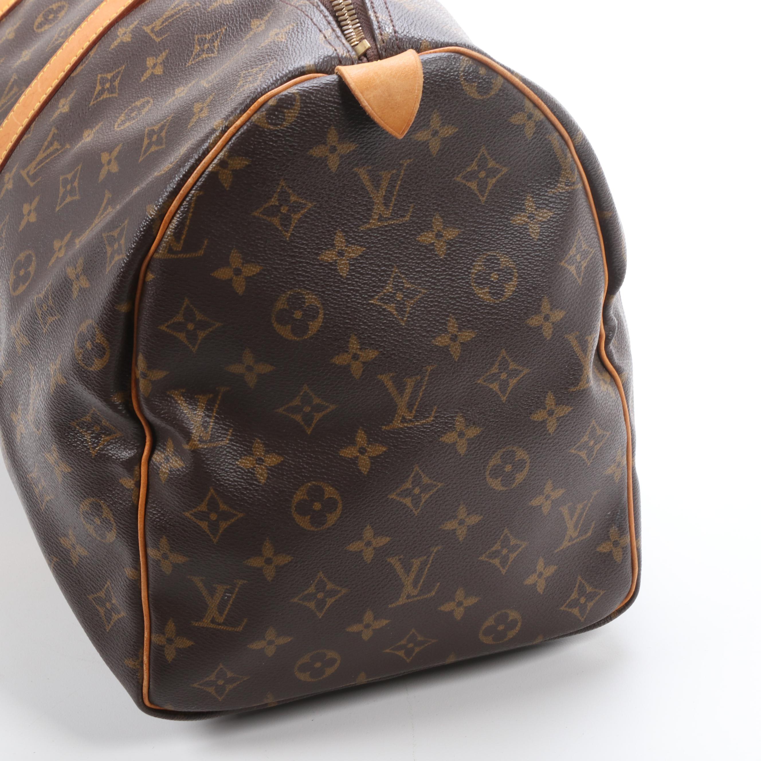 Louis Vuitton Keepall 50 Duffel in Monogram Canvas and Vachetta Leather