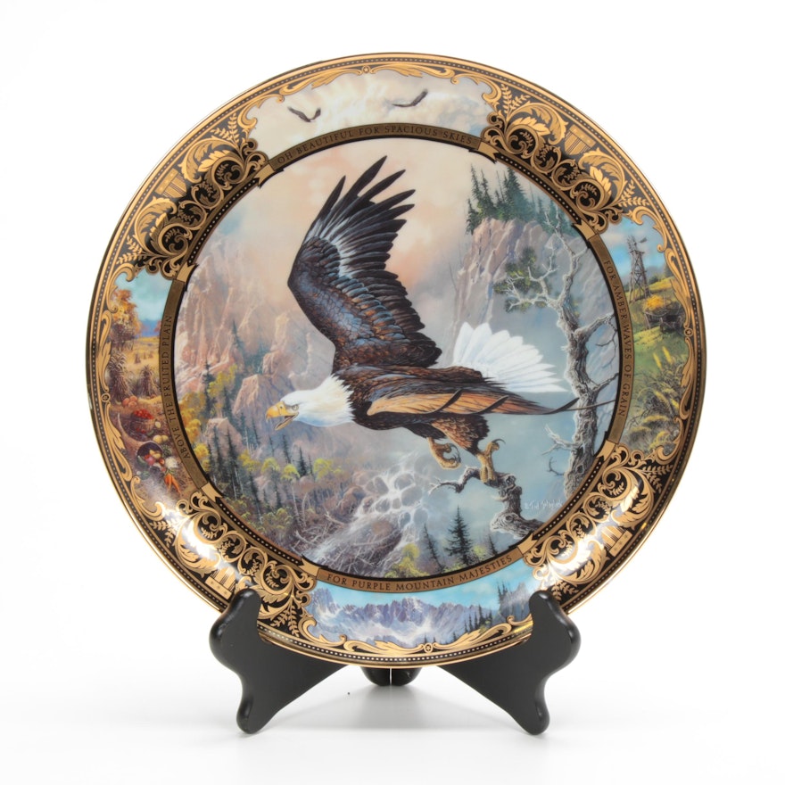 Ted Blaylock "Born to be Free" by Franklin Mint Porcelain Collectors Plate