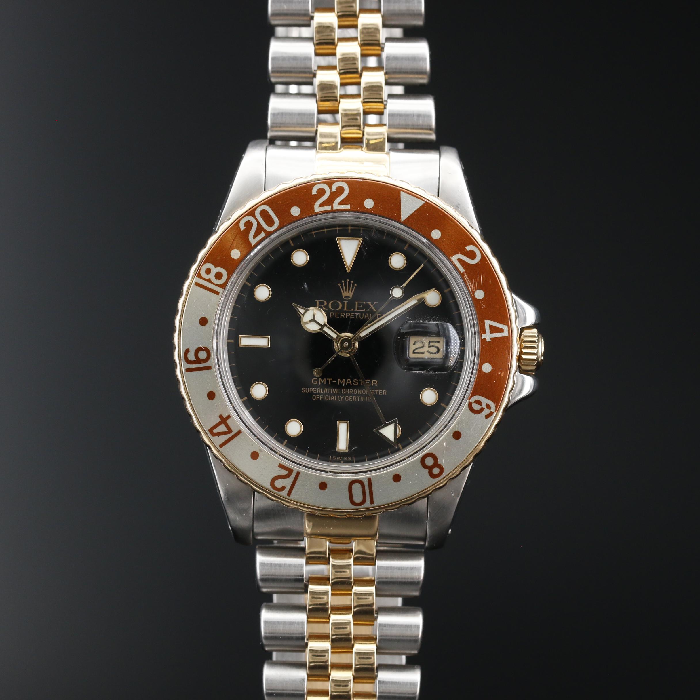 Vintage Rolex GMT-Master "Root Beer"18K Gold and Stainless Steel Watch