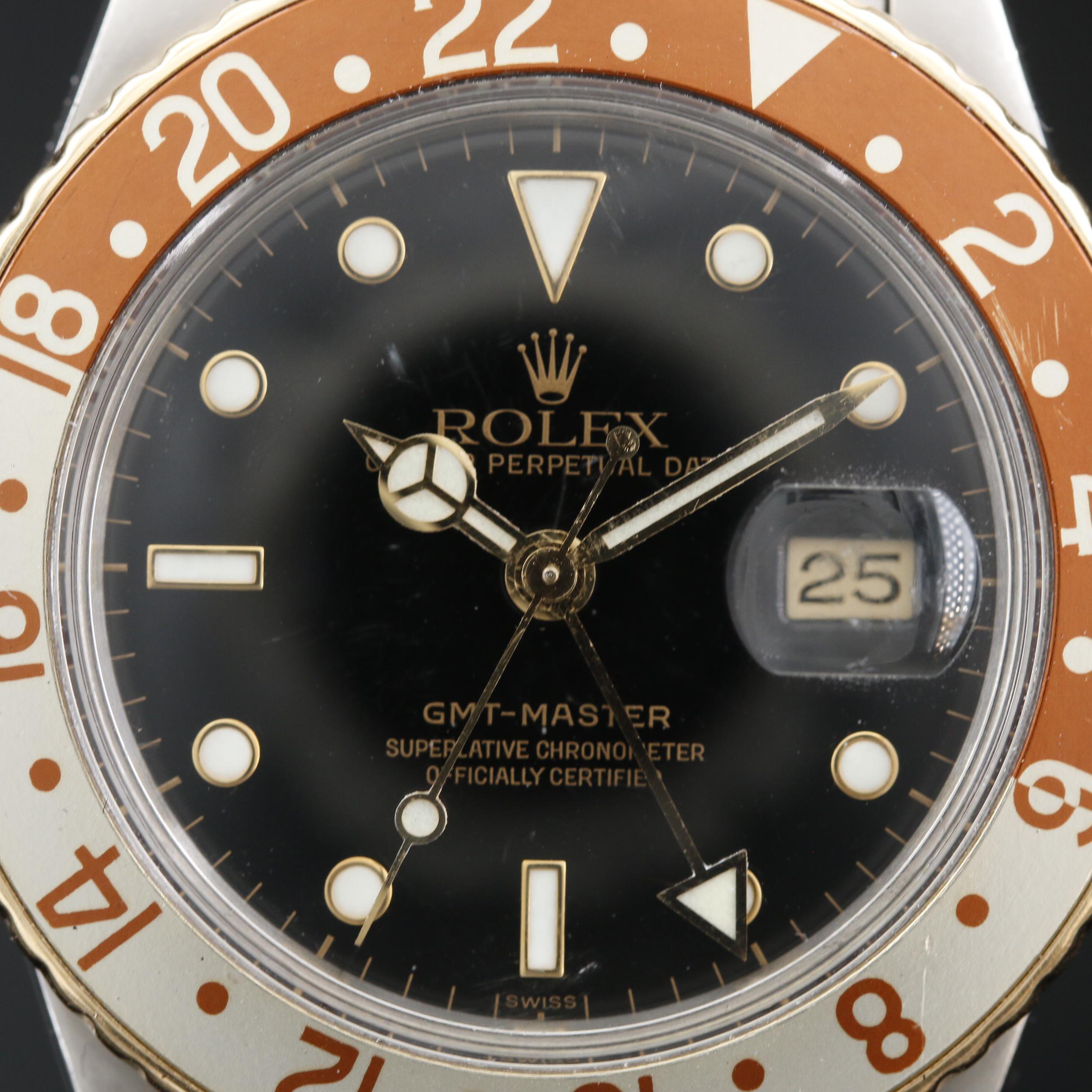 Vintage Rolex GMT-Master "Root Beer"18K Gold and Stainless Steel Watch